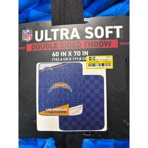 NFL Los Angeles Chargers Ultra Soft Double Sided Throw Blanket 60x70 Blue Yellow